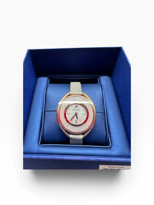 Swarovski Gold Plated Crystalline Oval Wristwatch **NEW**