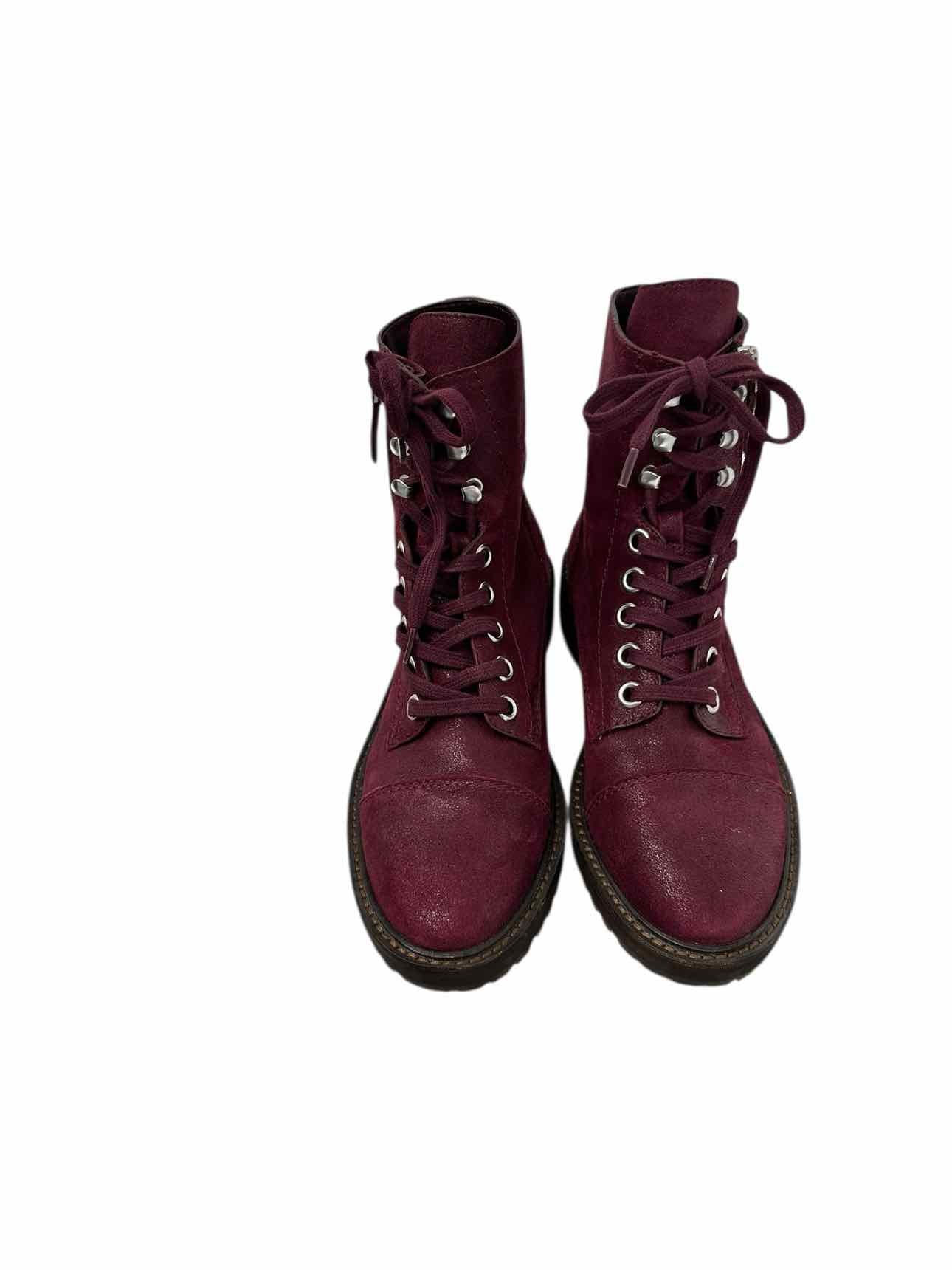 Paige Marlin Combat Boot Maroon Shoe Size 6.5