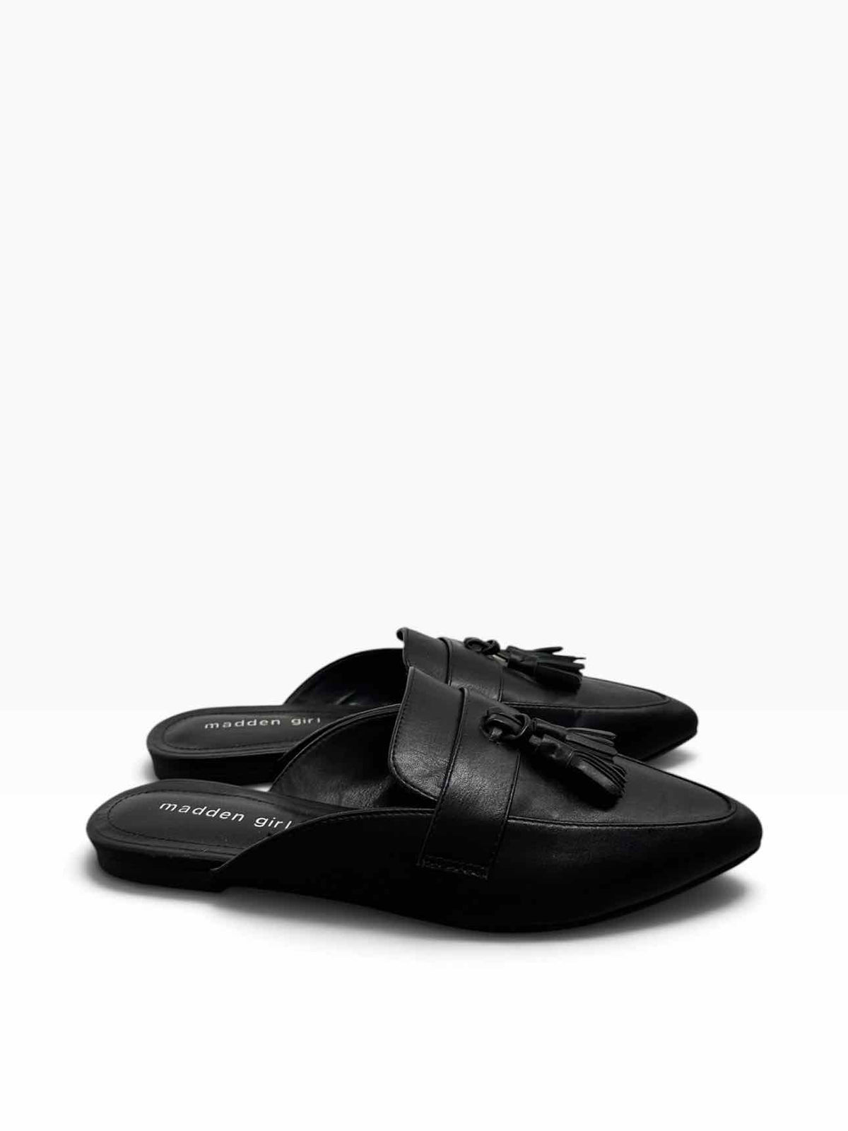 Madden Girl Preppiee Mules Black Shoe Size 7.5