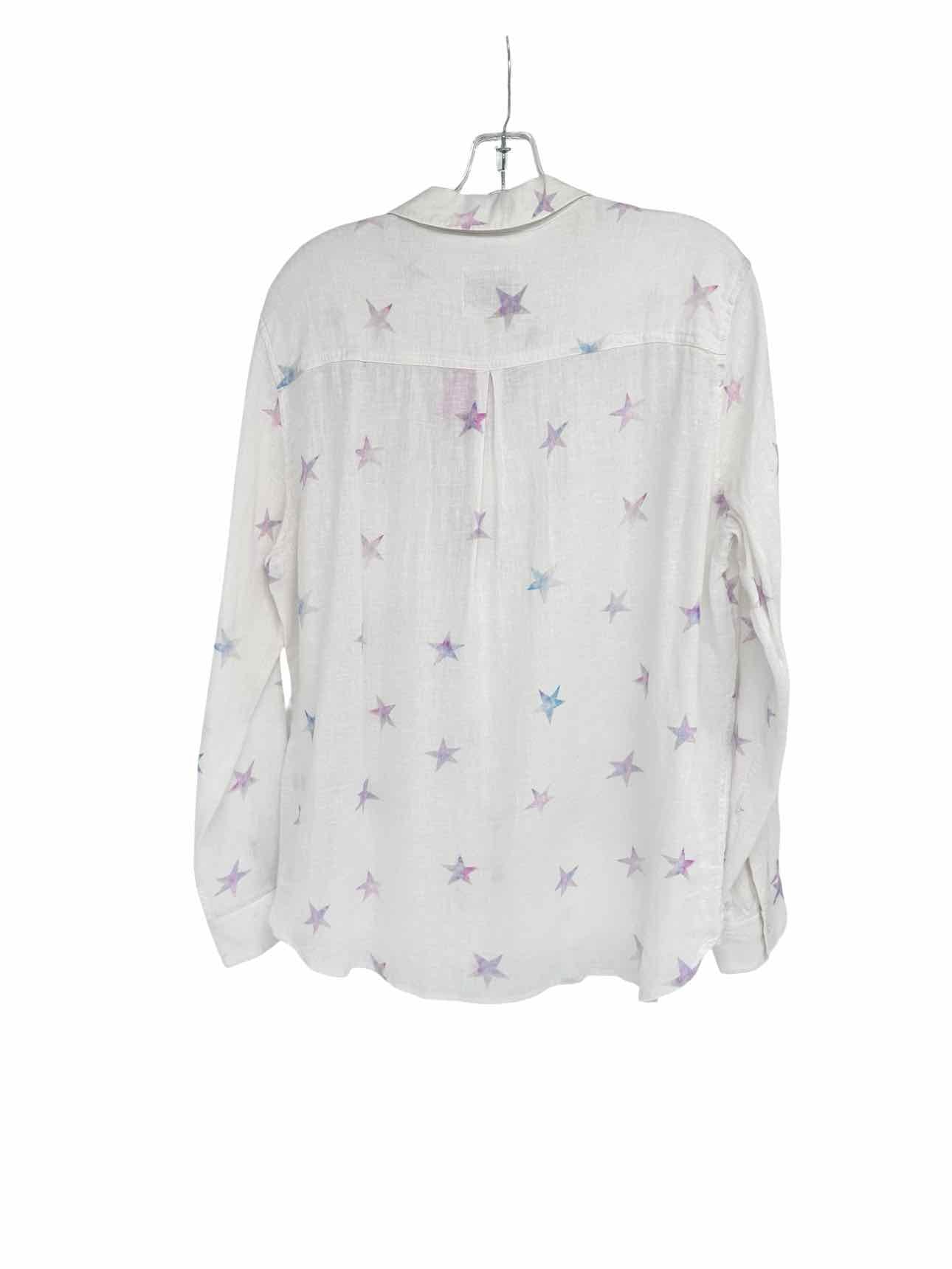 Rails White Charlie Stars Long Sleeve Top Size M **NEW**