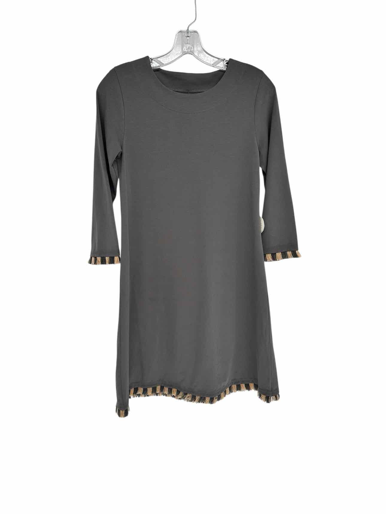 Spartina 449 Island Fringe Dress Gray Size XS **NEW**