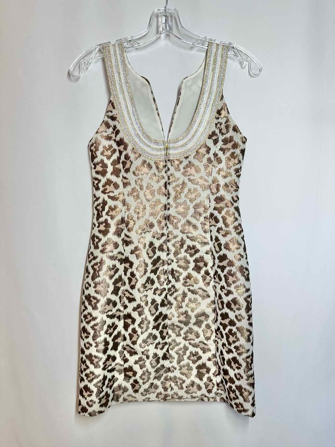 Lilly Pulitzer Valli Shift Dress Leopard Print Dress Size 00