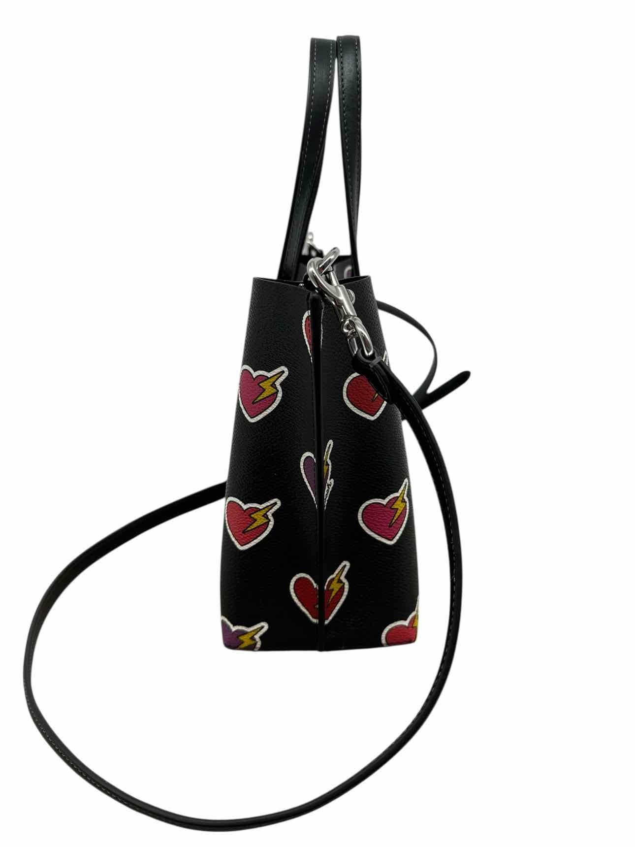 Coach Mollie Tote Bag 25 w/ Heart Bolt Print