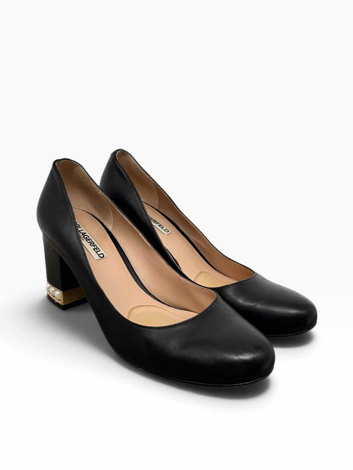 Karl Lagerfeld Sally Pumps Black Shoe Size 10