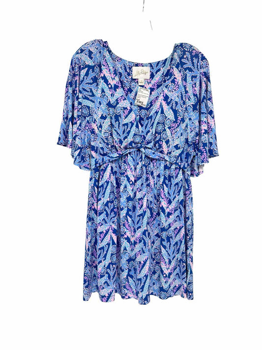 Lilly Pulitzer Minka Skirted Romper in Barton Blue Star Gazing Size M