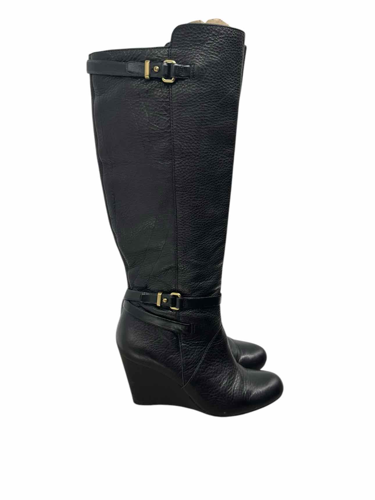 Coach Black Wedge Boots SIZE 7.5