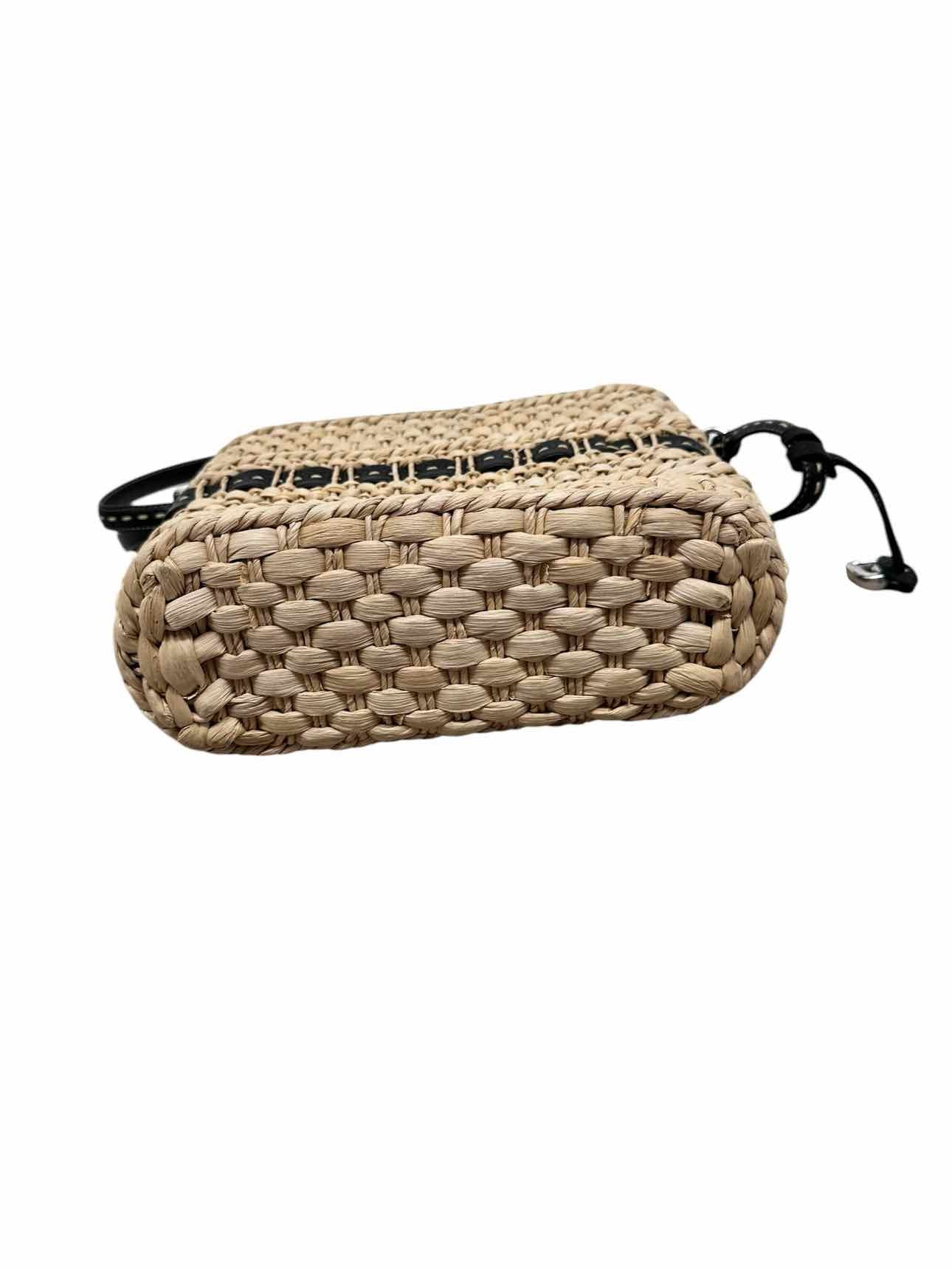 Brighton Tan Straw Shoulder Bag