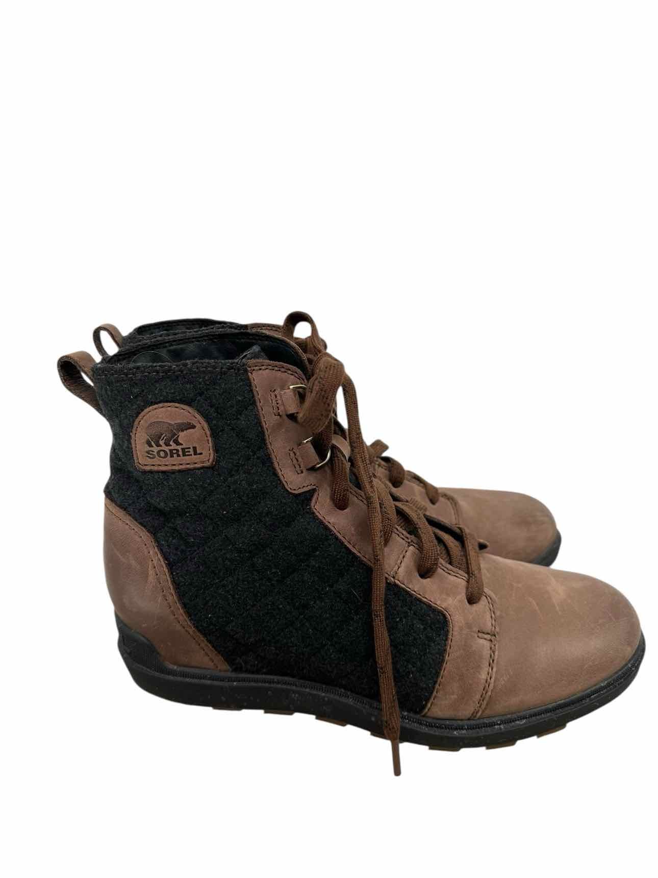 Sorel Brown Evie II NW Lace Boots Shoe Size 11