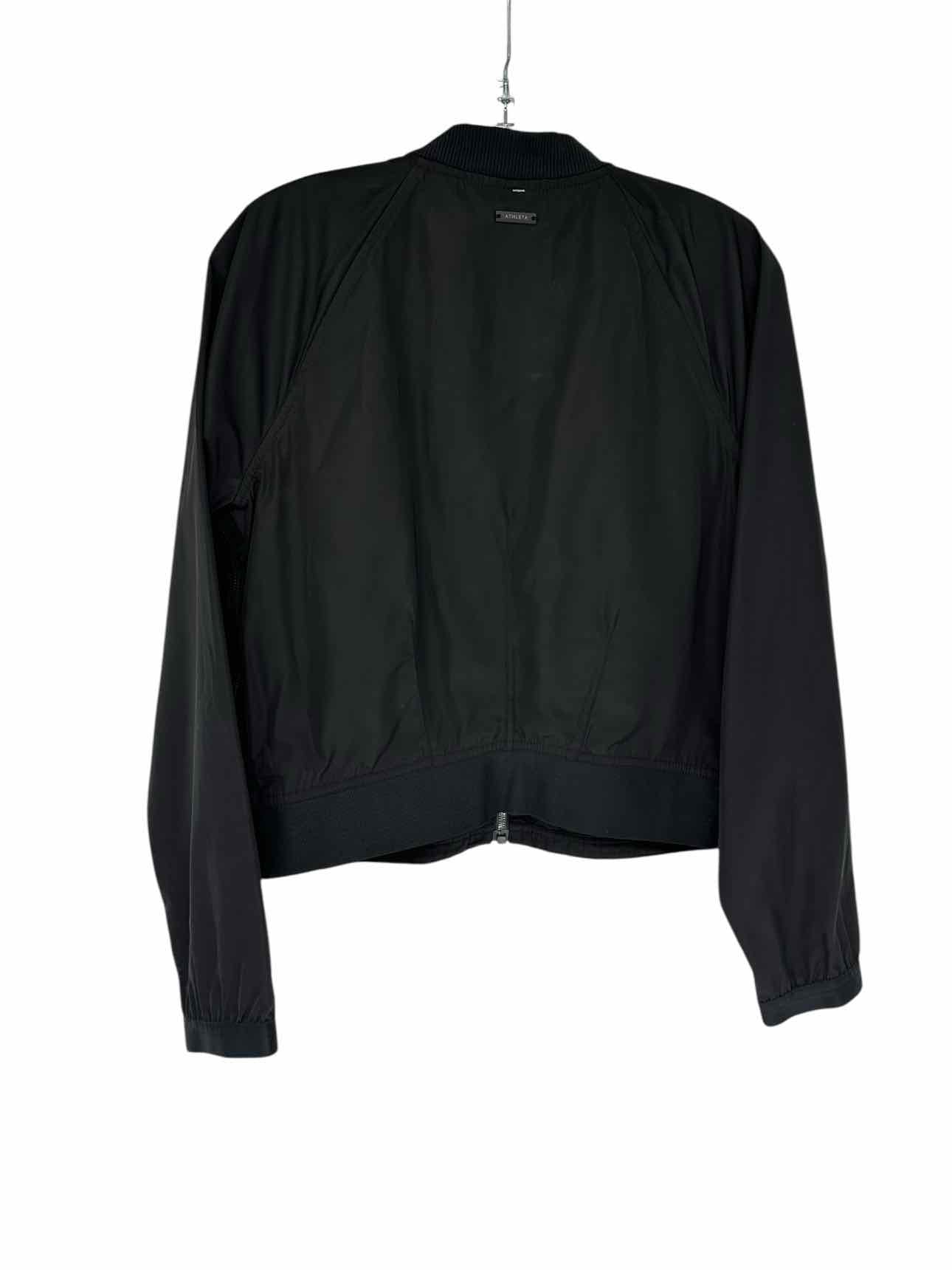 Athleta Side Zip Bomber Black Jacket Size S