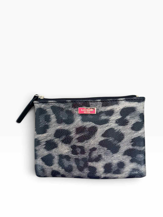 Kate Spade Grant Street Grainy Vinyl Leopard Print Pouch