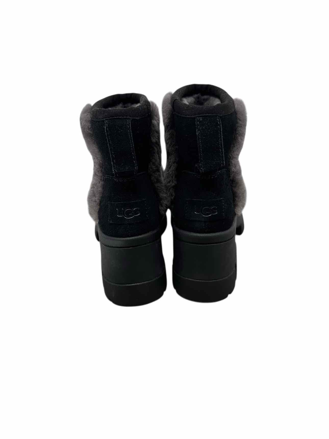 Ugg Brooklyn Sunburst Black Boots Shoe Size 9.5 **NEW**