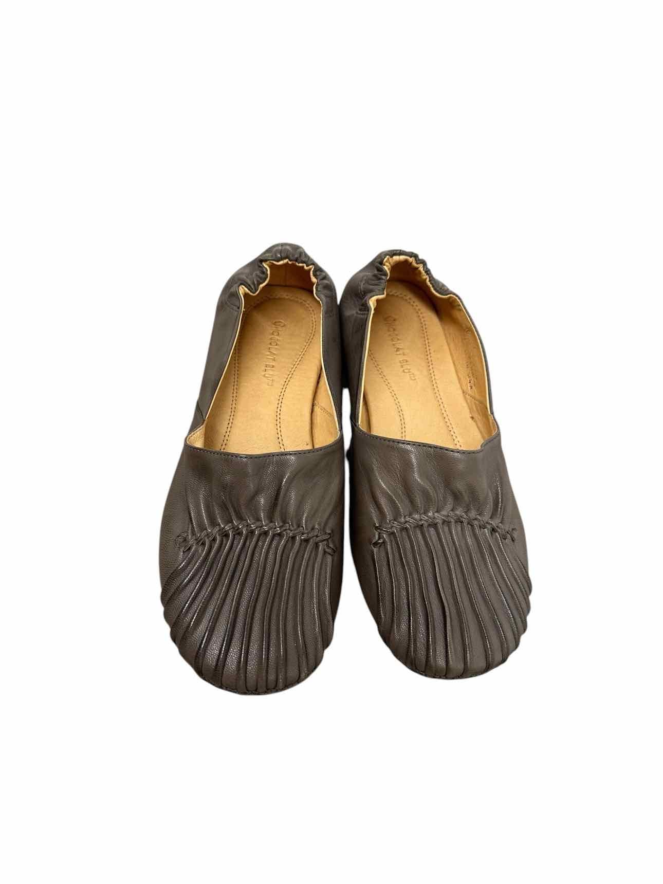 Chocolat Blu Vic Pleated Gray Flats Shoe Size 7