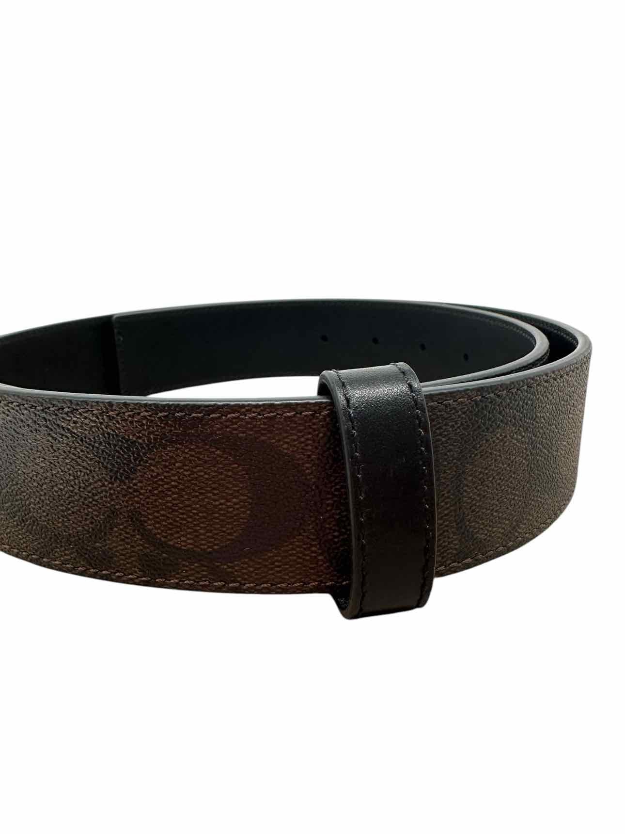 Coach Black & Brown 38 mm Signature IMove Belt **NEW**