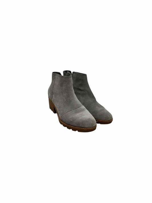 Sorel Cate Cut Out Gray Bootie Shoe Size 6.5