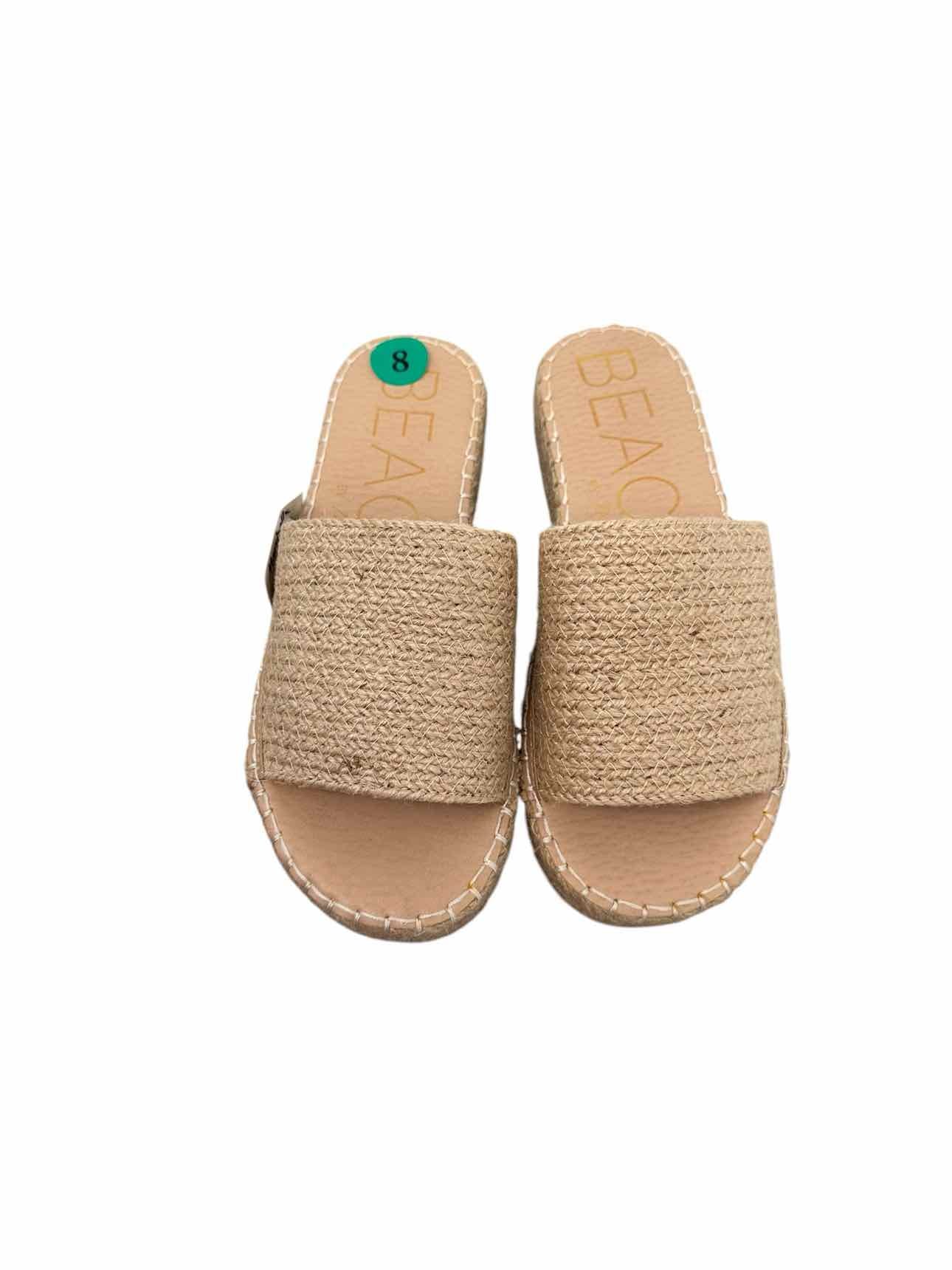 Beach By Matisse Beige Slide Sandals Shoe Size 8 **NEW**
