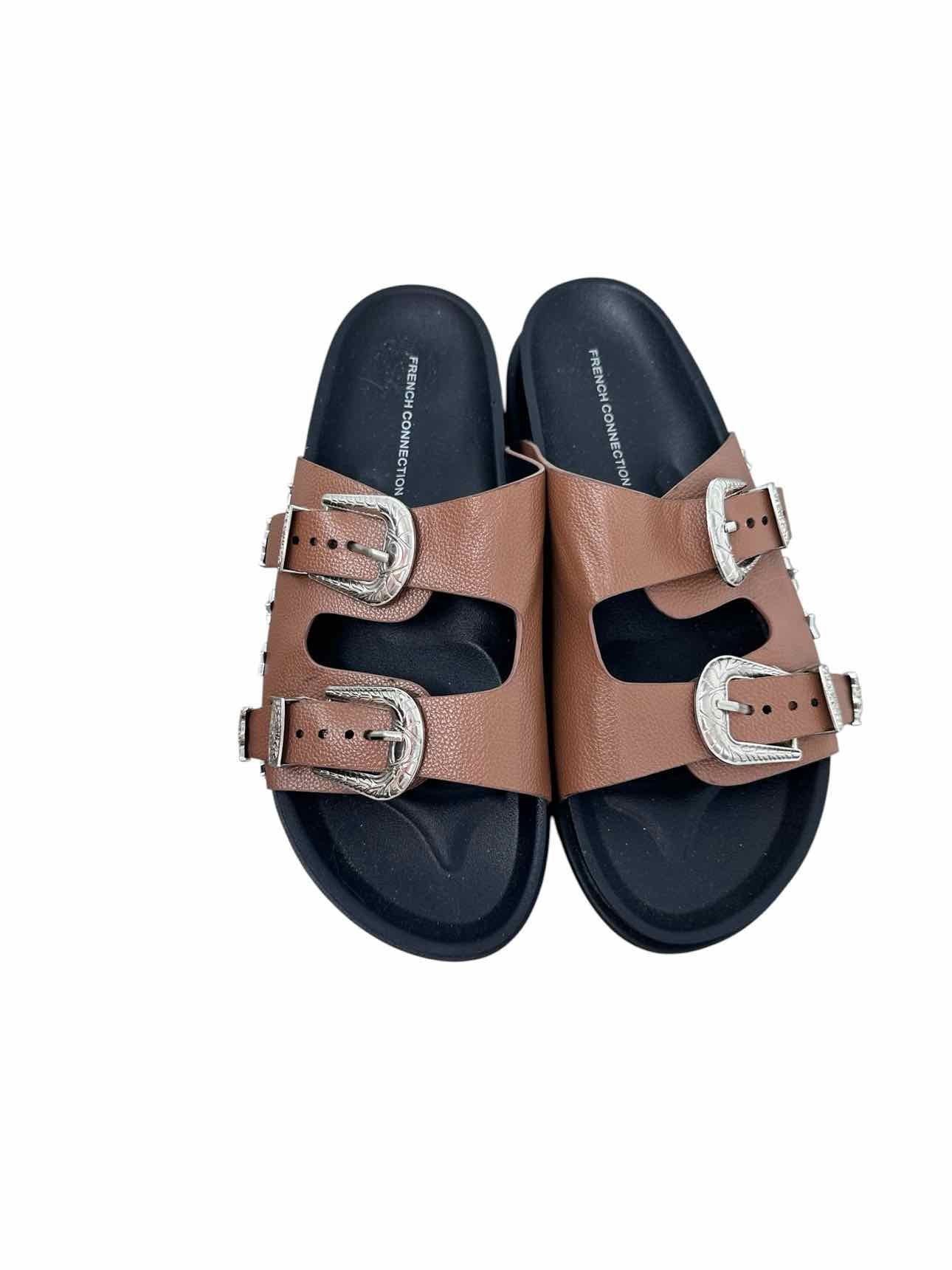 French Connection Western Slides Tan Shoe Size 8 **NEW**