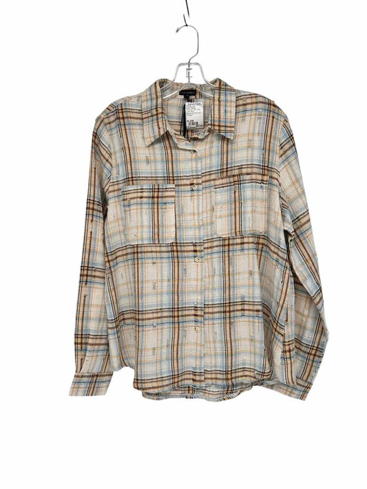 Coco +  Carmen Multi-Color Becca Flannel Shirt  Size S/M **NEW**