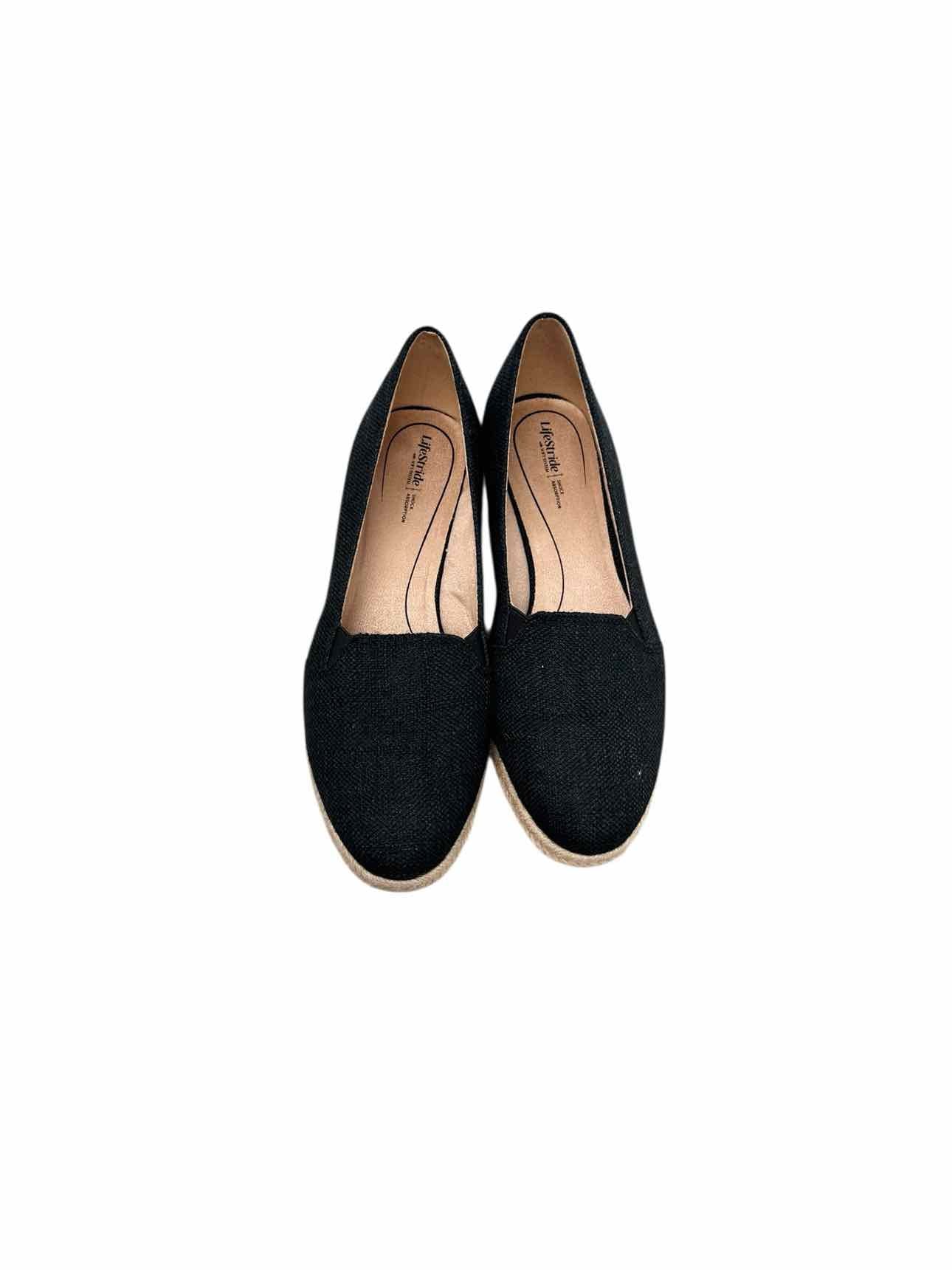 Life Stride Kamilla Espadrilles Black Shoe Size 9W