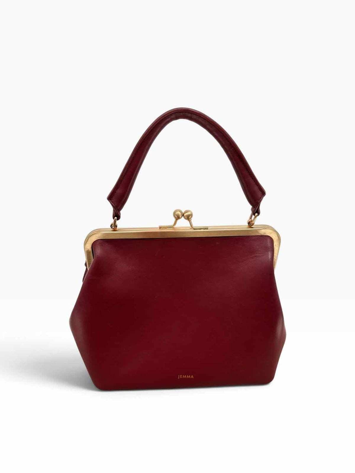 Jemma Jojo Kiss Lock Red Leather Arm Bag
