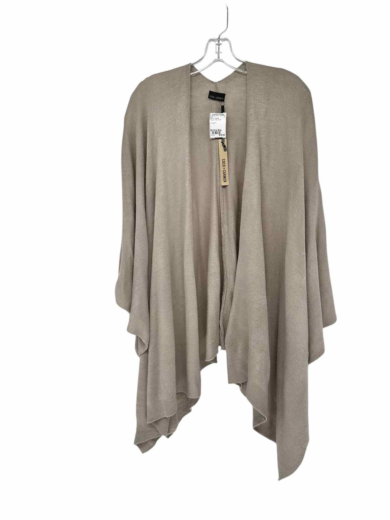 Coco +  Carmen Taupe Shawl One Size **NEW**