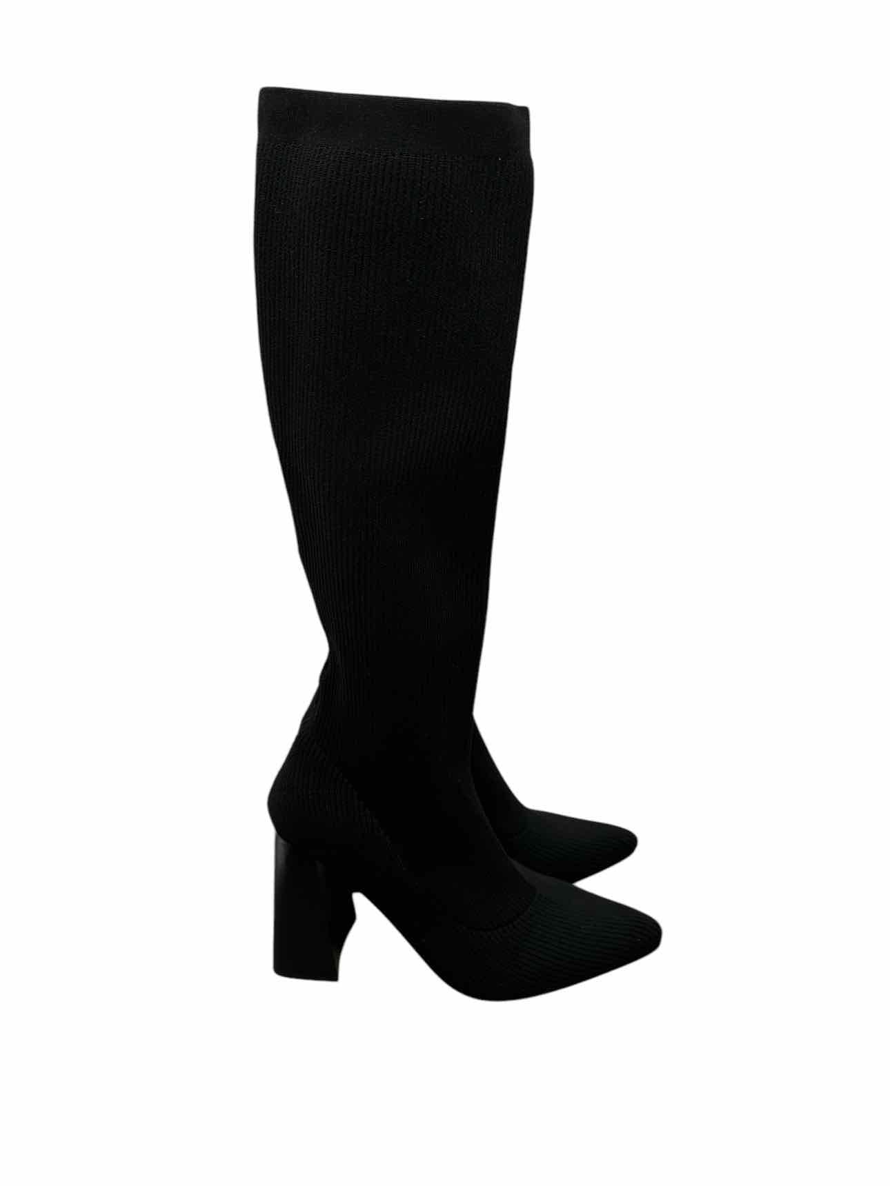 Forever 21 Black Stretch Boots Shoe Size 6