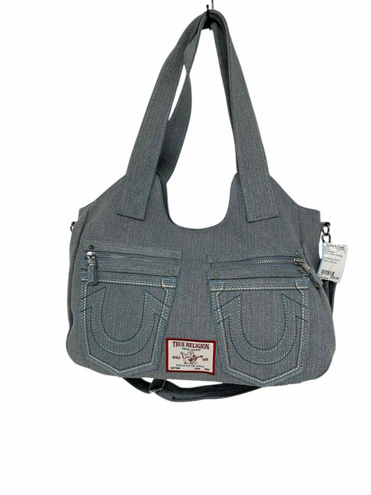 True Religion Horseshoe Stitch Denim Satchel