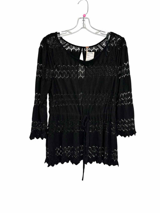 Free People Plum Size M 3/4 Sleeve Top