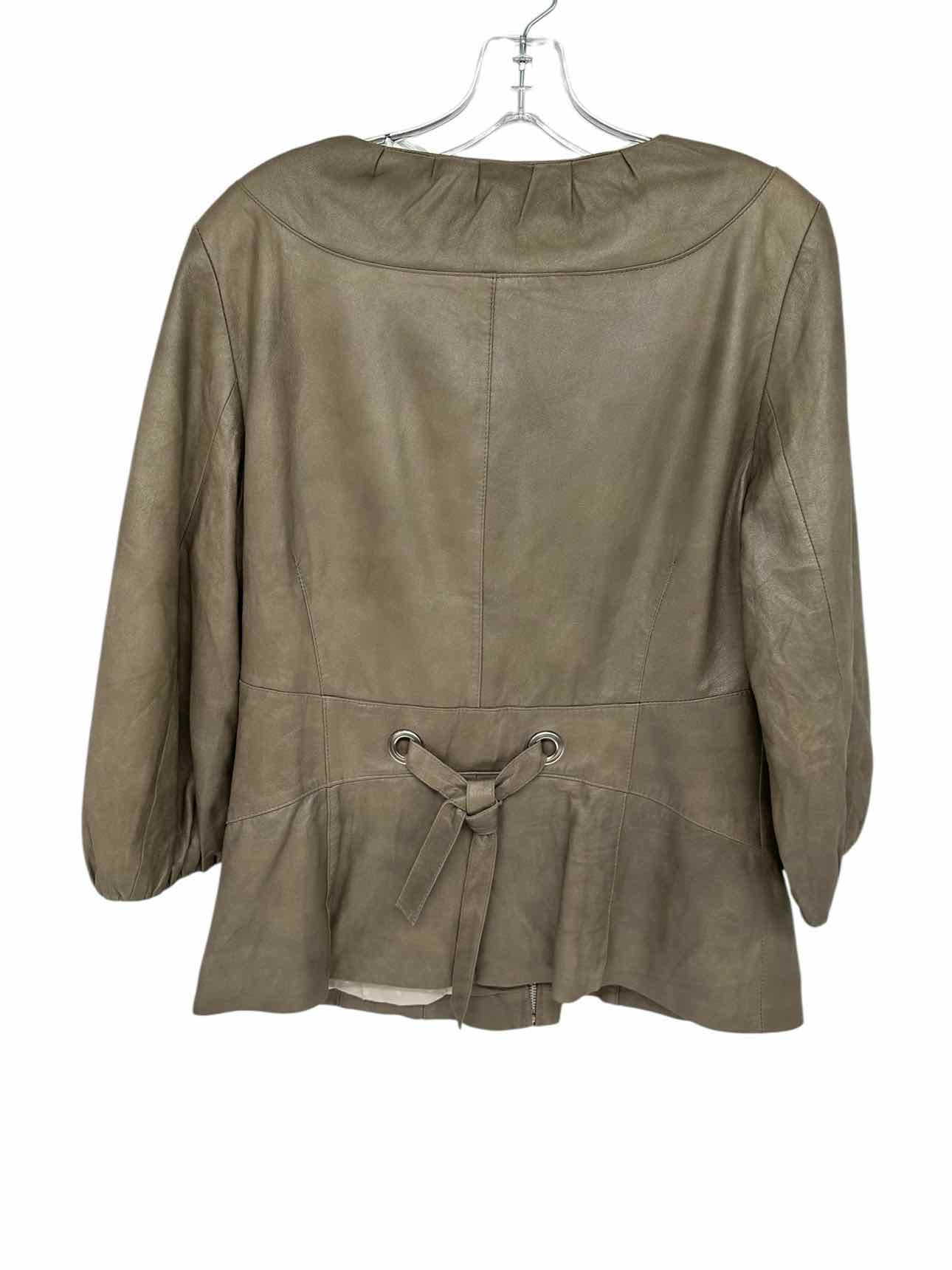 Jessica Simpson Taupe Zip Front Jacket Size L