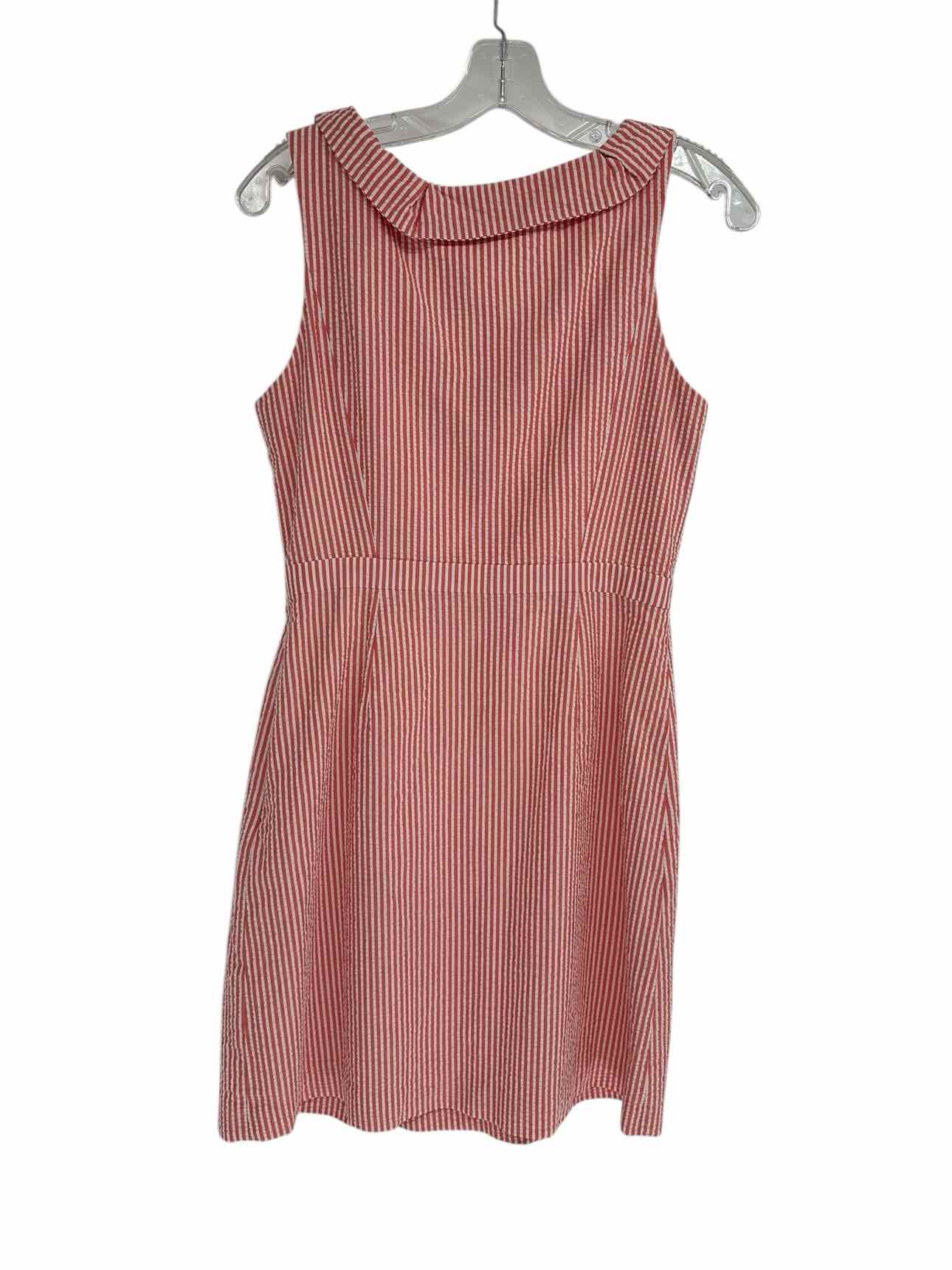 J. Crew Sleeveless Seersucker Coral Dress Size 6