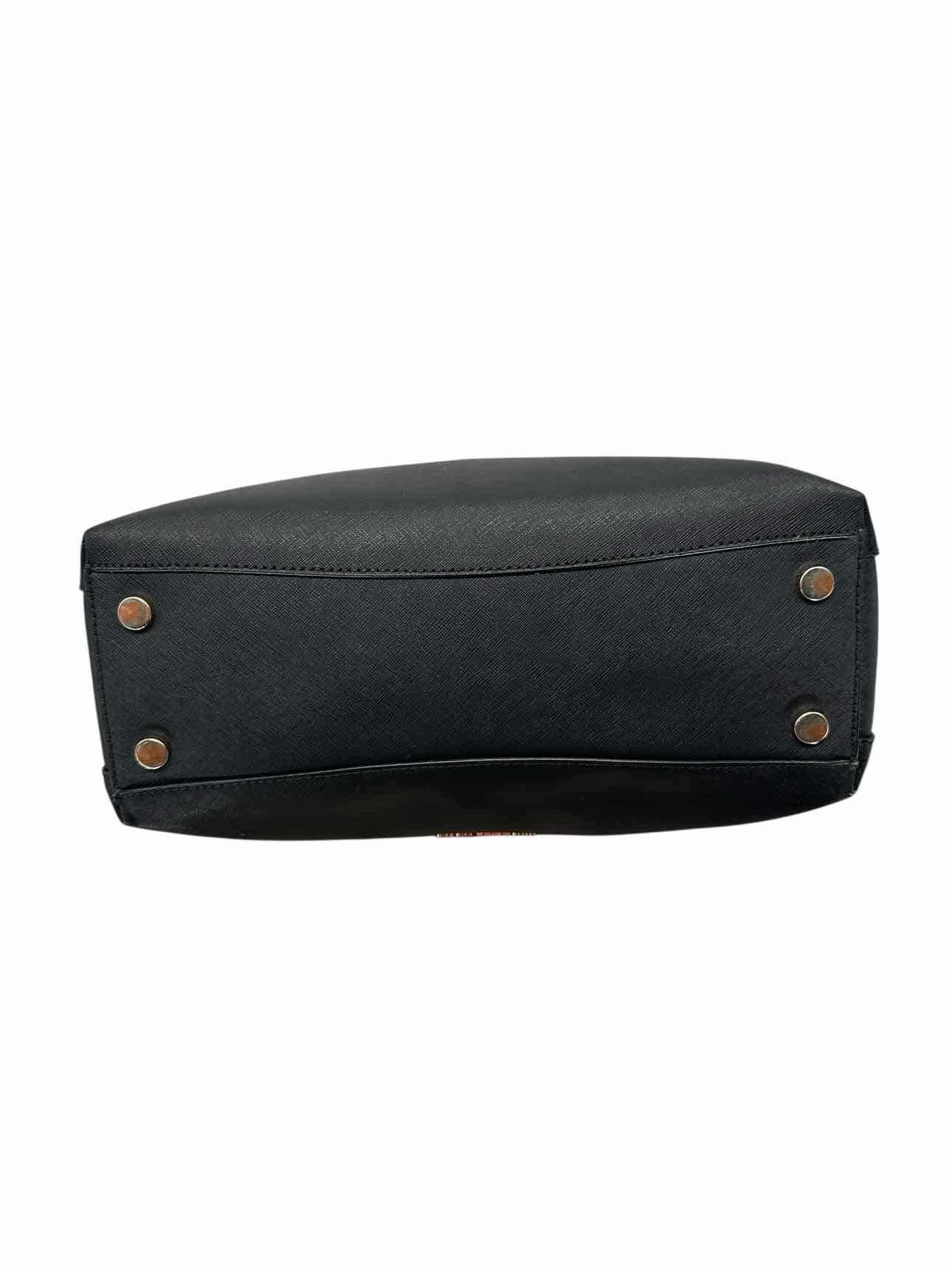 Michael Kors Portia Black Leather Satchel