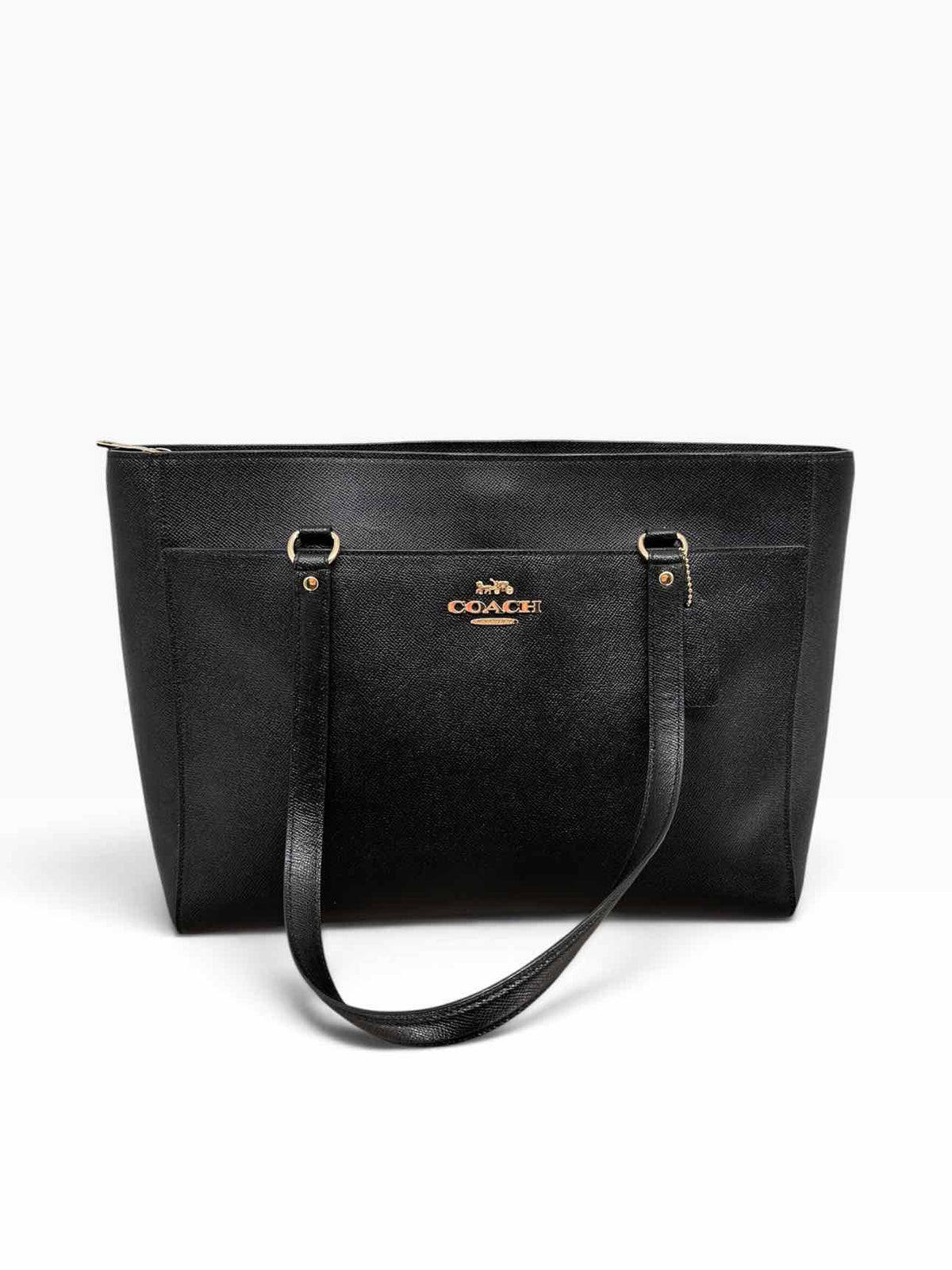Coach Black Leather Station Tote