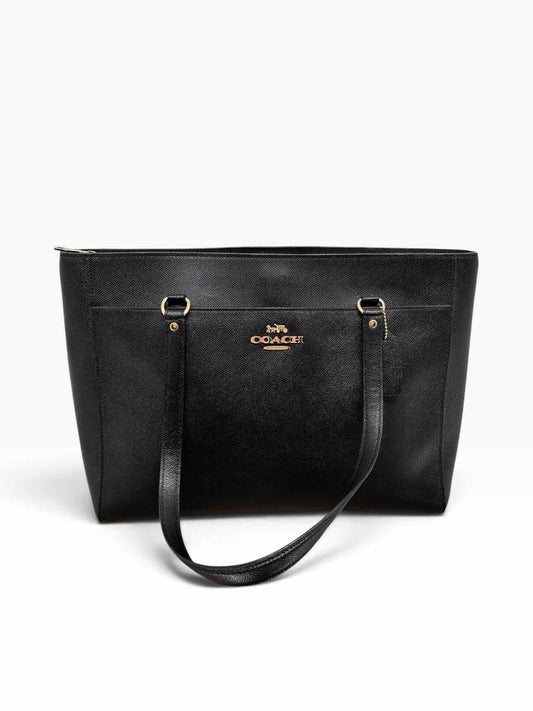 Coach Black Leather Station Tote
