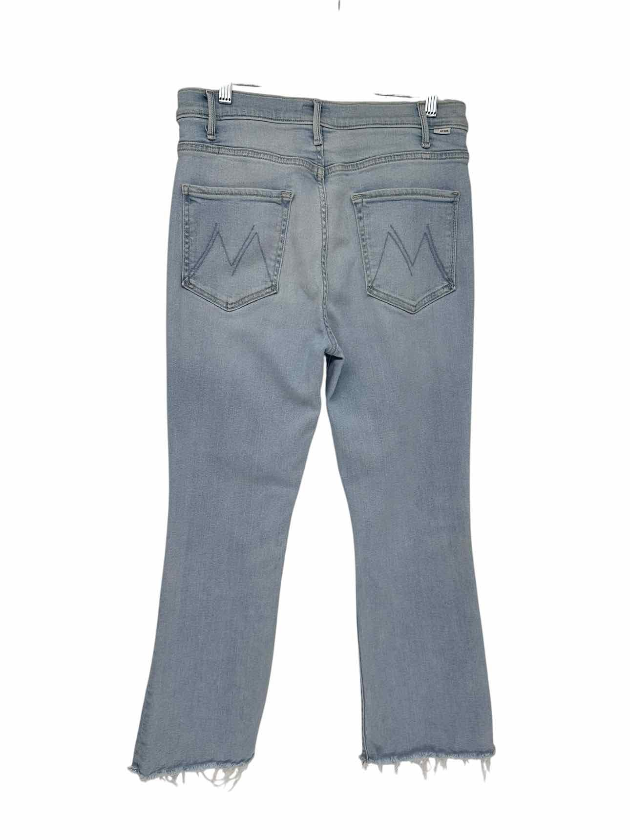 Mother The Hustler Ankle Fray Lt. Blue Jeans Size 14