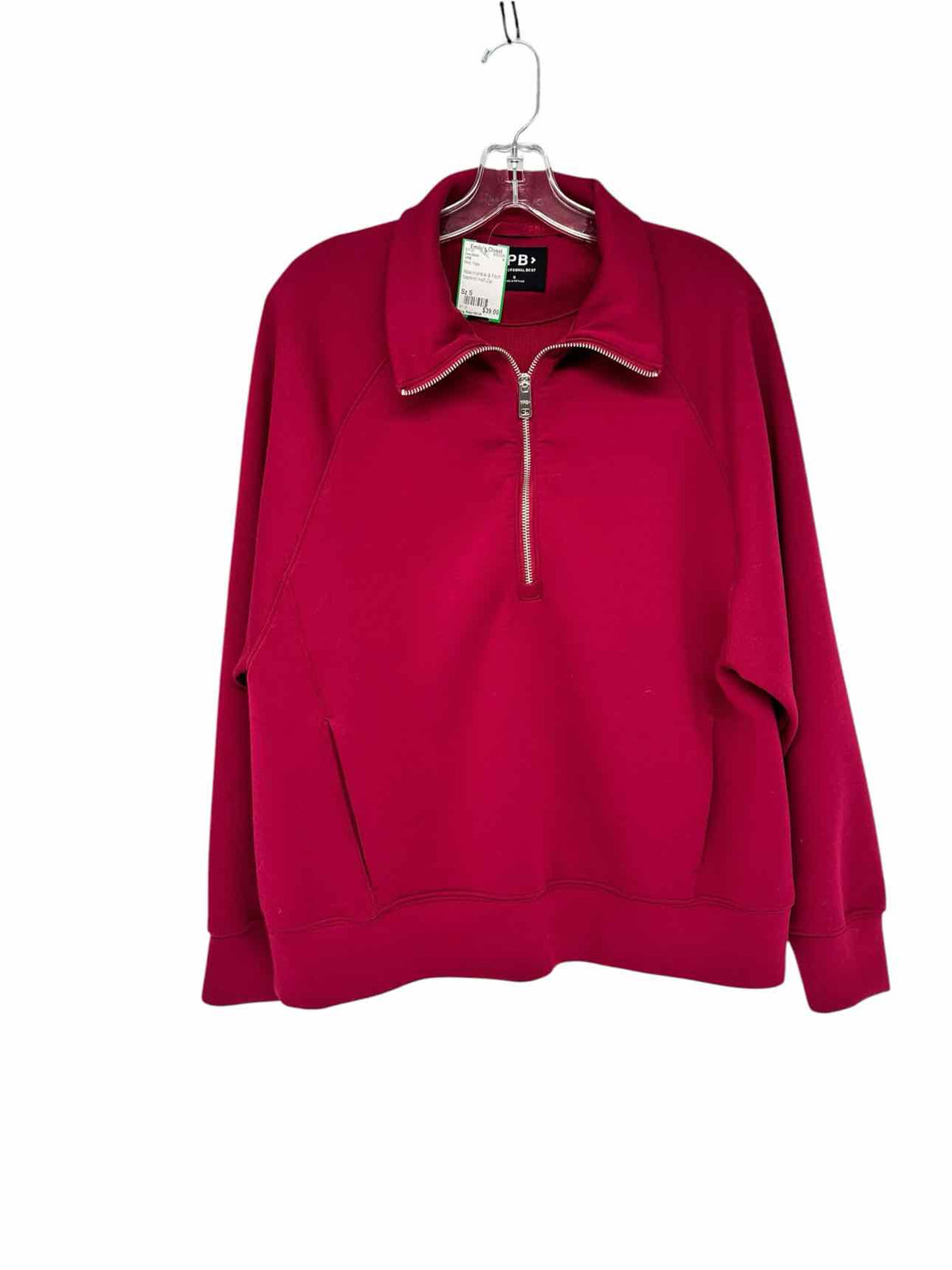 Abercrombie & Fitch Neoknit Half-Zip YPB Red Size S