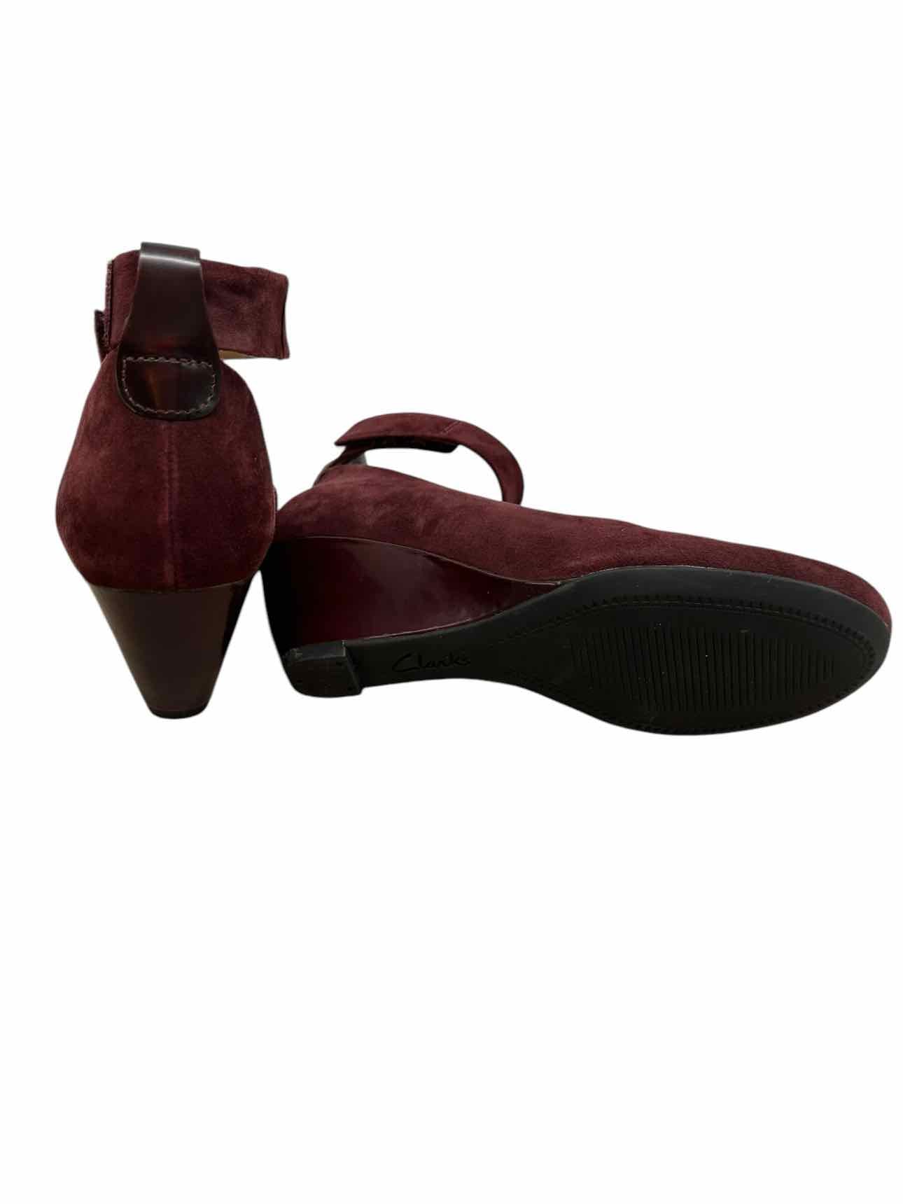 Clarks Burgundy Shoe Size 7 Wedge