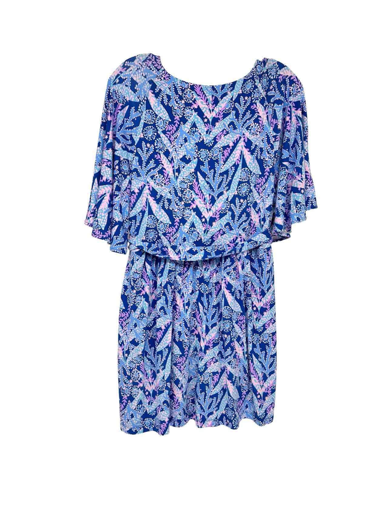 Lilly Pulitzer Minka Skirted Romper in Barton Blue Star Gazing Size M