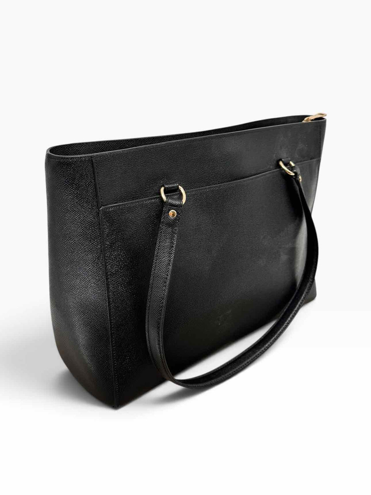Coach Black Leather Station Tote