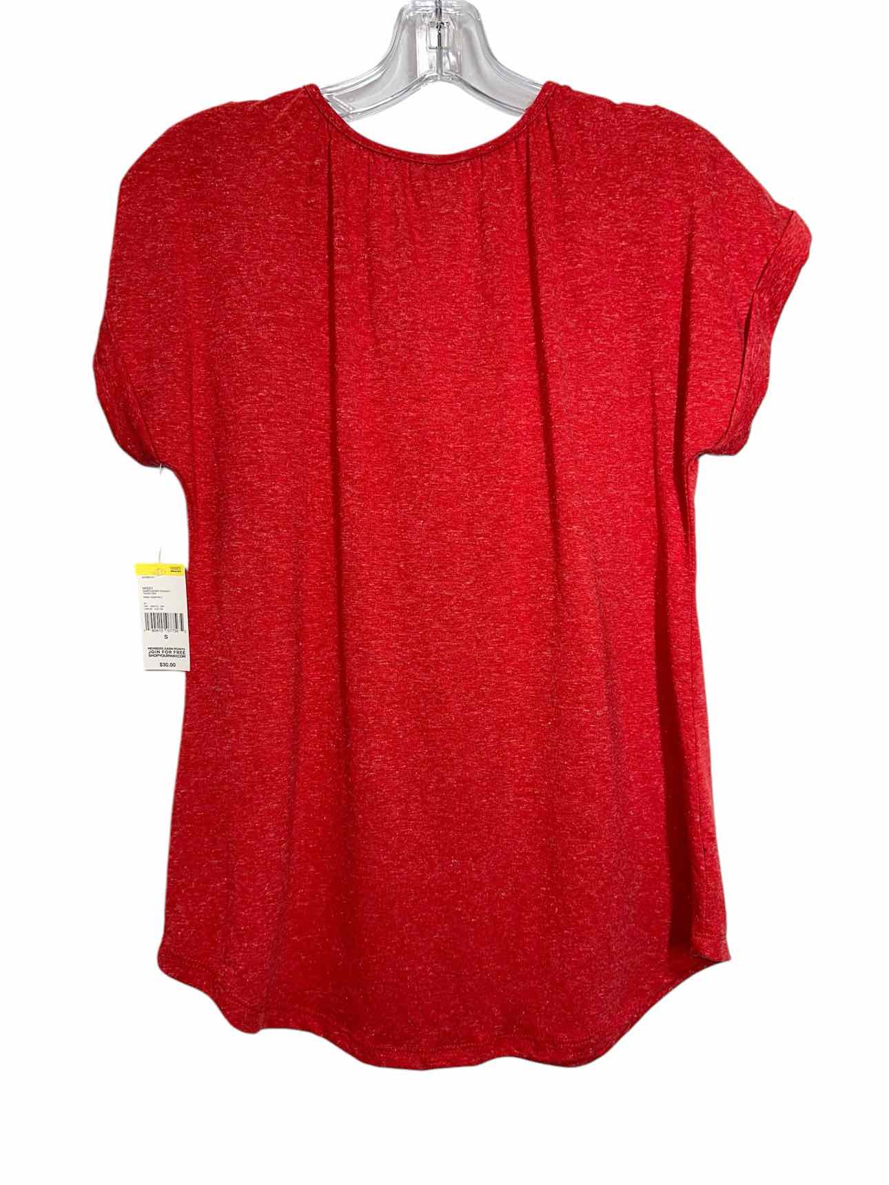 Laura Scott Red Short Sleeve Top Size S **NEW**