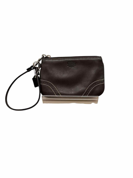 Coach Brown Leather Wristlet