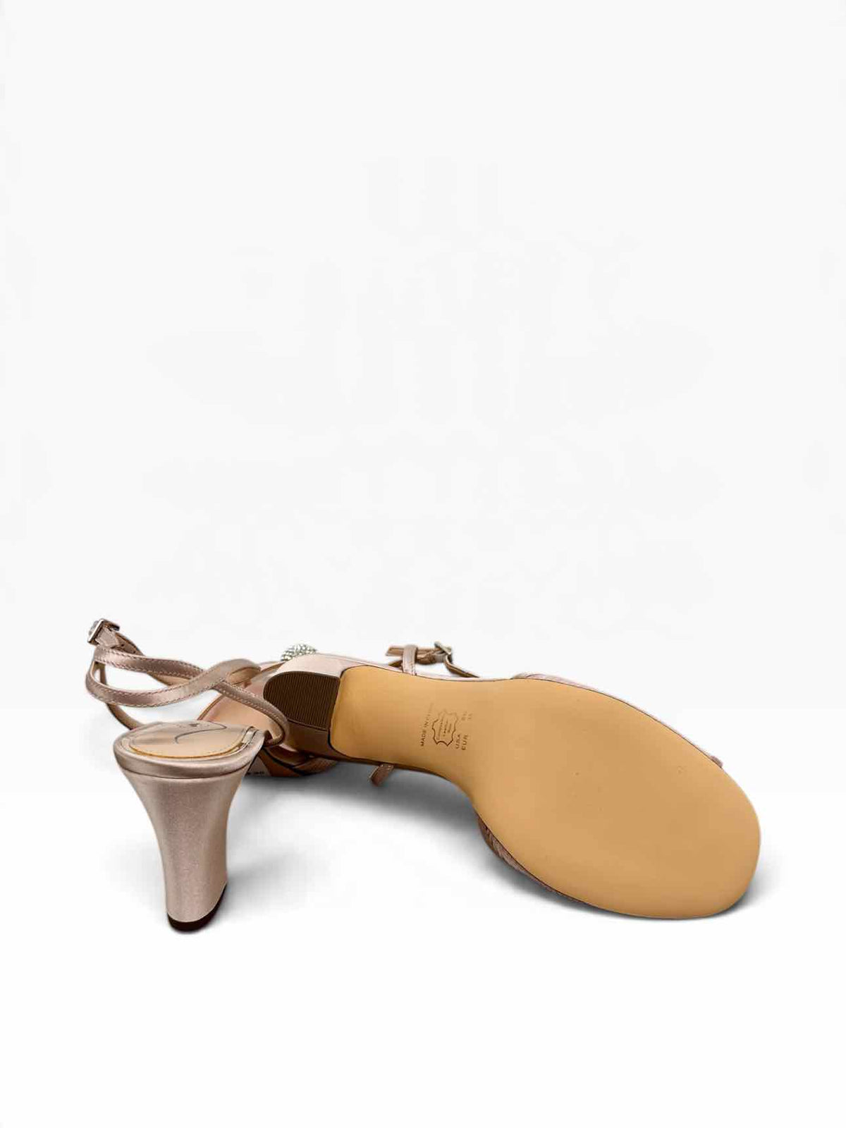 Nina Allyce Block Heel Dress Sandal Blush Shoe Size 8 **NEW**