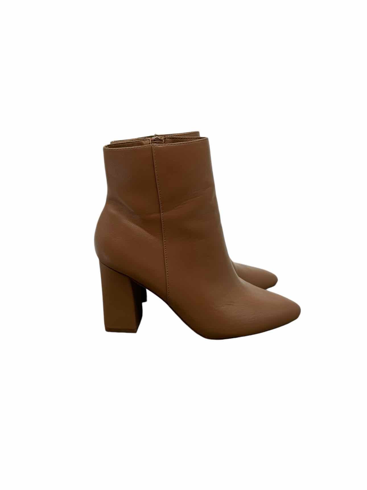 Madden Girl Tan Block Heel Bootie SIZE 7.5