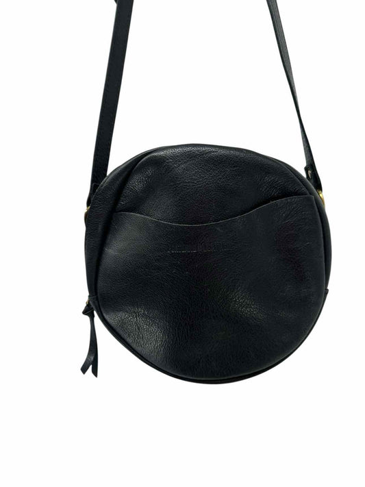 Portland Leather Goods Empire Circle Black Leather Crossbody