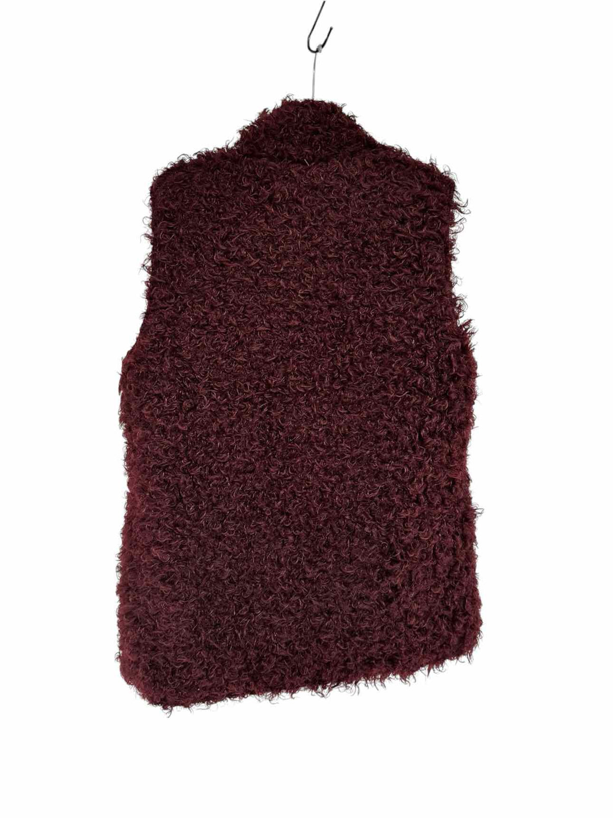 Via Spiga Teddy Reversible Vest Maroon Size M