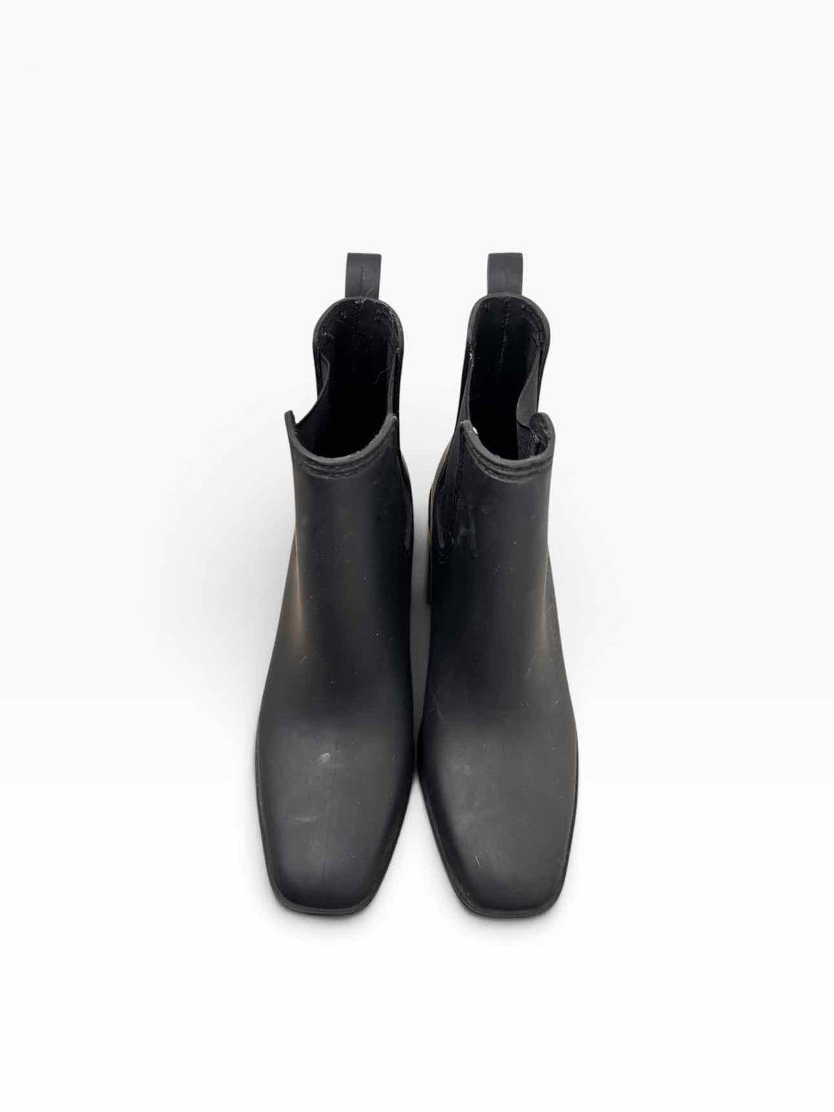 Jeffrey Campbell Hurricane Chelsea Matte Rain Boot Black Shoe Size 9