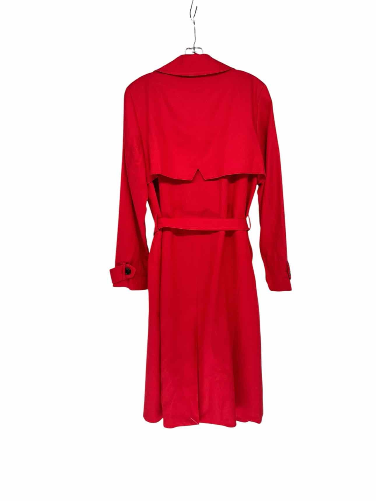 Talbots Red Trench Coat Size L **NEW**