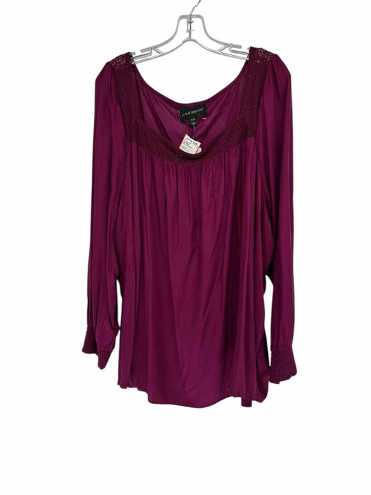 Lane Bryant Plum Size 26/28 3/4 Sleeve Top **NEW**