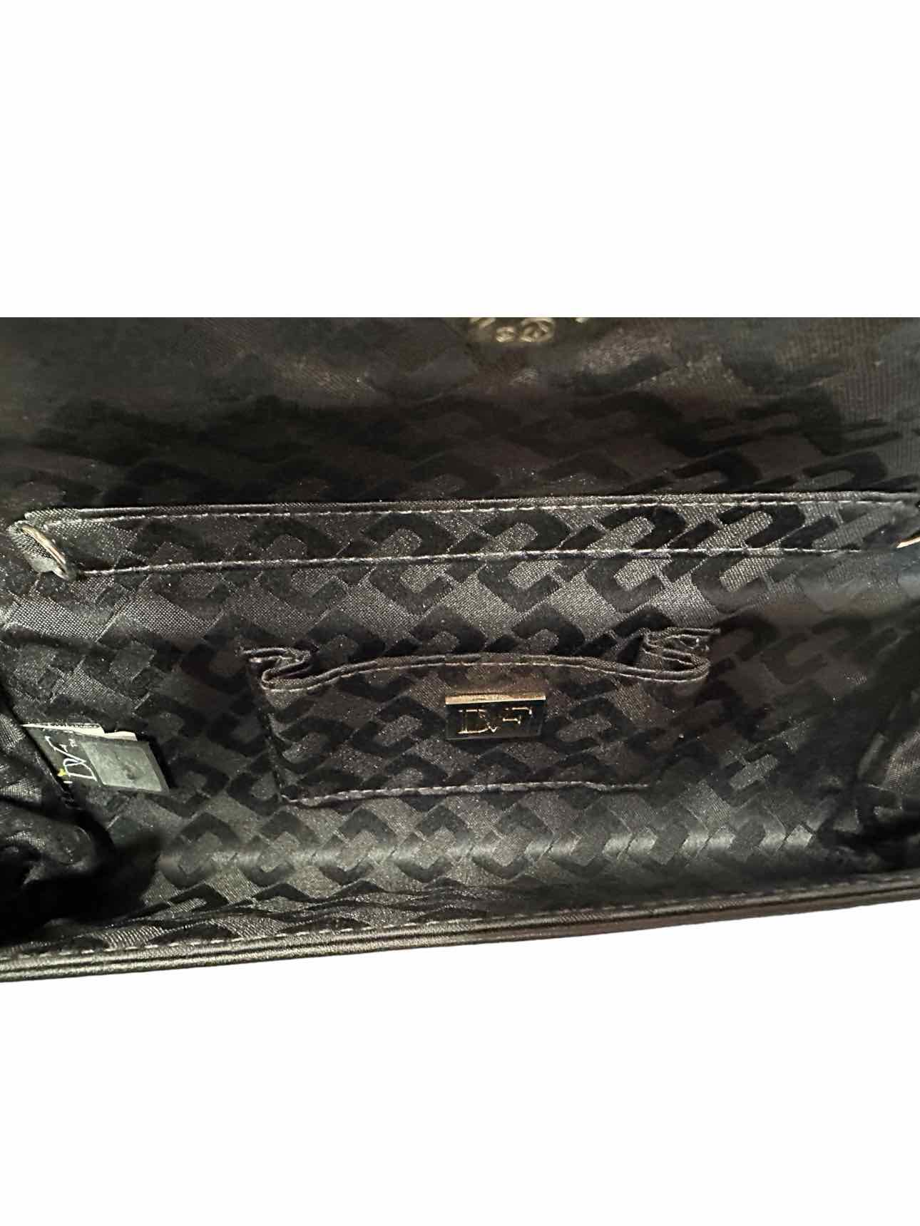 Diane Von Furstenberg Black Twilight Lace Acrylic Handheld