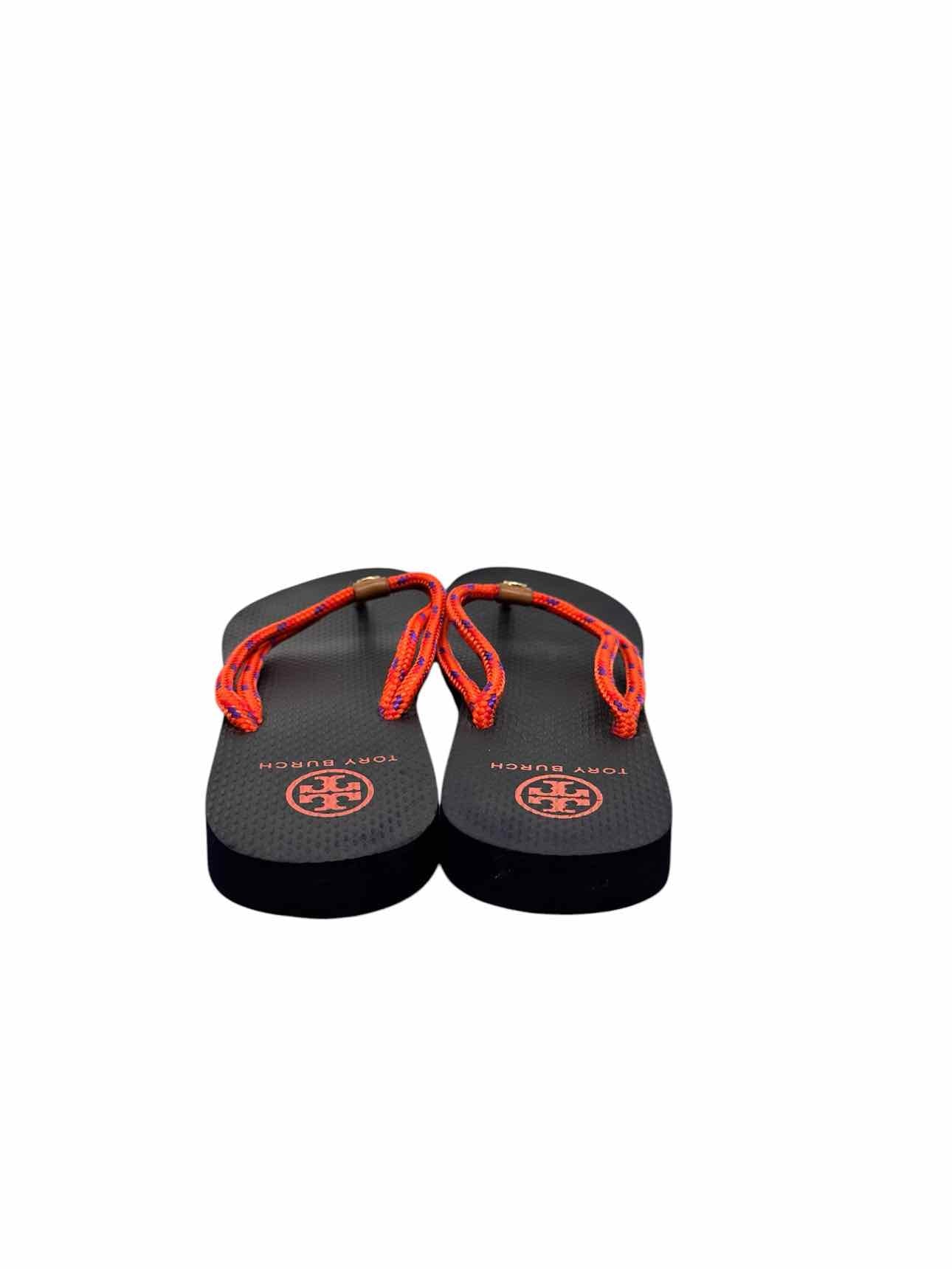 Tory Burch Orange Matteo Bungee Flip Flop Shoe Size 7.5