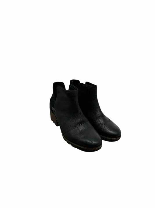 Sorel Cate Cut Out Bootie Black Shoe Size 6.5
