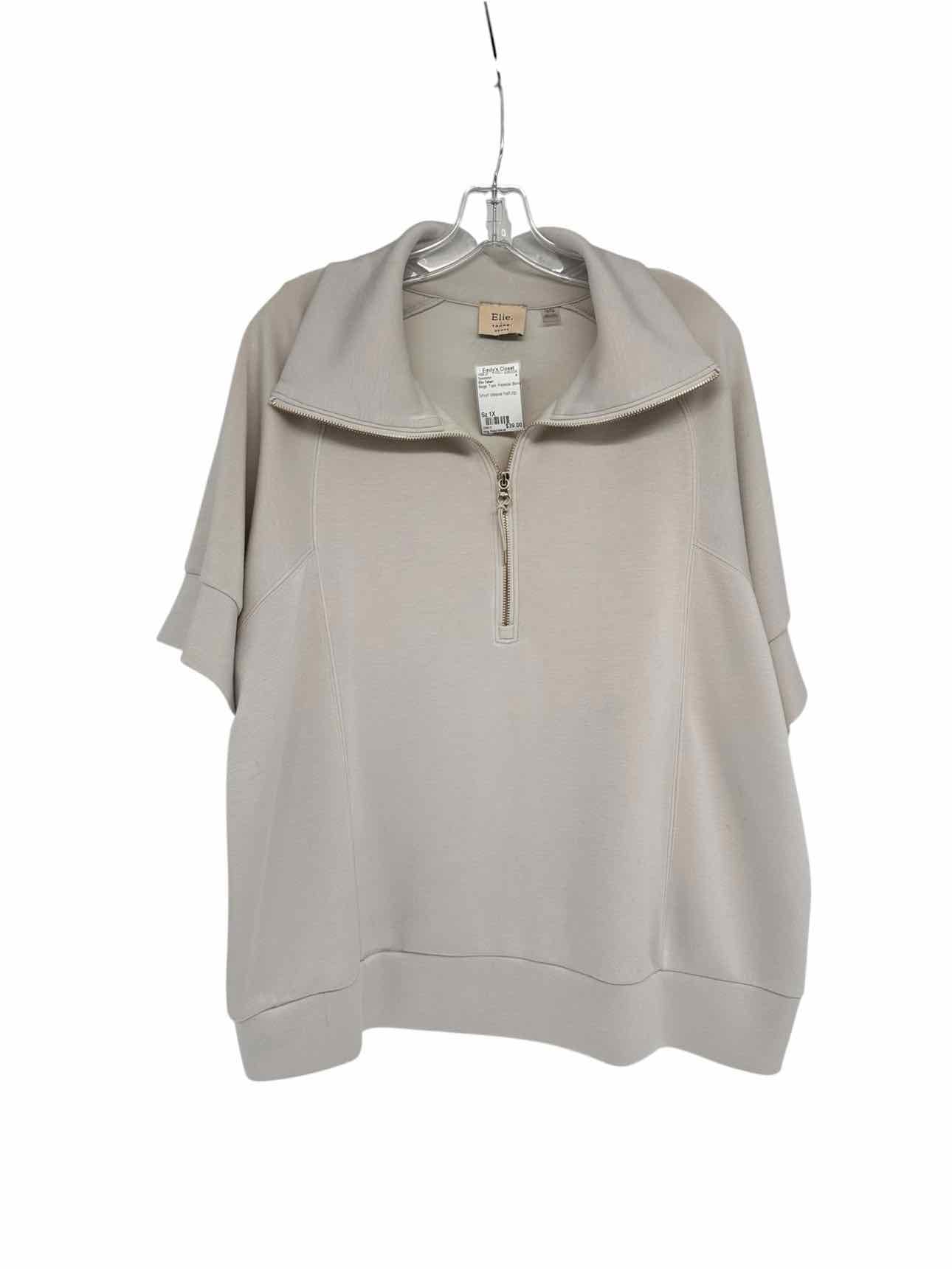Elie Tahari Beige Size 1X Sweatshirt